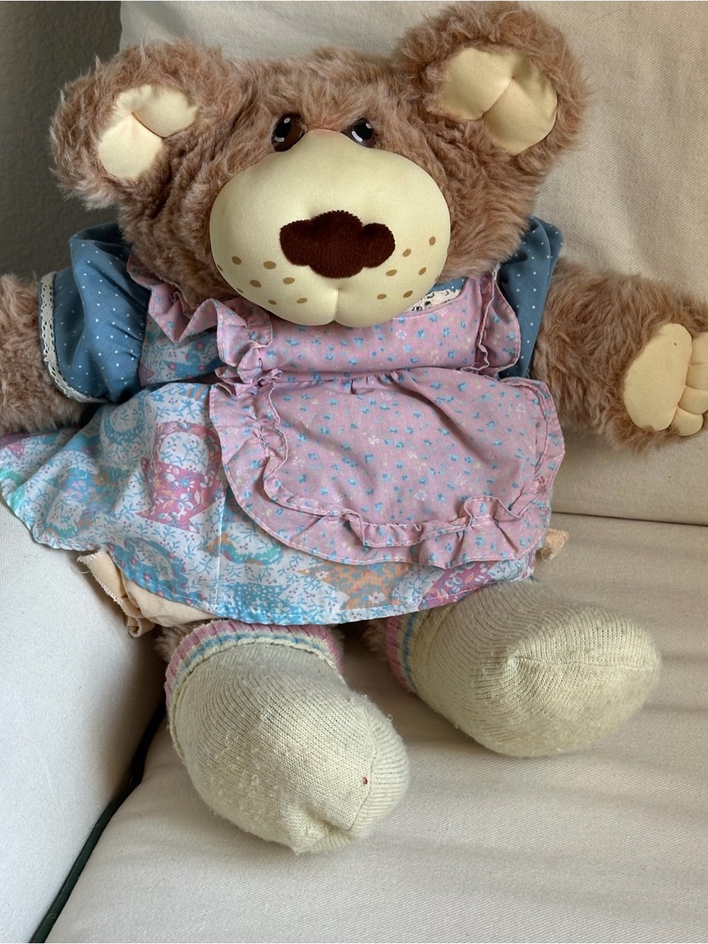 Furskins Vintage Cuddly Brown Teddy Bear Plush Cabbage Patch Artist